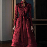 Fongt Elegant Spring And Autumn Long-Sleeved Vertevery Party Dress Explosion