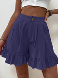 Fongt Women's Summer Wearing Casual Broad Legs Loose Shorts 2025 Summer New Women's High Waist Shorts
