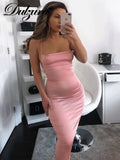 neon satin lace up women long midi dress bodycon backless elegant party sexy club clothes 2023 summer dinner