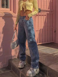 Classic Vintage Casual Wide-Leg Jeans Woman-Outfit