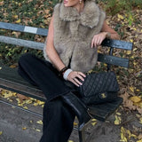 Fongt Women's Clothing 2025 Autumn And Winter New Fashion High-End Environmental Protection Fur Vest