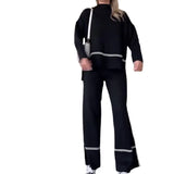 Fongt 2025 New Solid Color Casual Blouse Loose Comfortable Design Micro-Thorn Trousers Set Woman