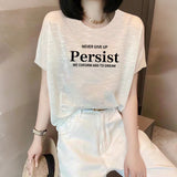 Fongt Shoulder Short-Sleeved T-Shirt Lady Loose Summer New Bamboo Festival Cotton Age-Red-Down Shirt Fashion Casual Top
