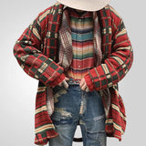 Fongt And Winter Men's Fashion Tribs T-Shirt Long Loose Large Sweater Coat Men's