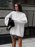 Fongt Knitted Knitted Knitted Jersey Autumn/Winter New 2024 Round-Neck Long-Sleeved Bottom Knitted