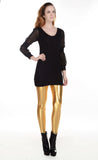 Sexy Shiny Metal Bronzing Patent Leather