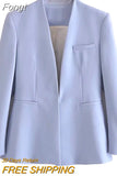 Hidden Button Blazer Pants Set Suits Women High Street Ladies Office Pants Matching Set Spring Autumn Blazer Coat