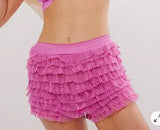 Sexy Beach Hot Pants Lotus Side Wave Solid-Colored Lolita Low-Rise Shorts Skirt