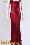 Backless Satin Dresses for Women 2023 Autumn Spaghetti Strap Sleeveless Party Night Clubwear Sexy Slip Dress