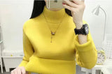 Thicken Turtleneck Bottomed Sweaters Women's Oversized 4xl Plus Velvet Warm Knit Pullover Khaki/white Slim Sweater