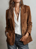 Fongt Women's Women's Jacket Elegance Elegant Vintage Single-Drace Women's Jacket