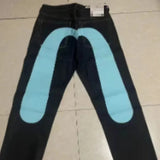 Classic Niche Ins Printing Men And Women Loose Trend Jeans Straight Casual Pants-Outfit