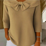 Fongt The New Autumn Of 2025, The French Thin Long-Sleeved Knitted Shirt Women's Early Autumn