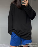 Fongt Spring And Autumn New Solid Color Long-Sleeved T-Shirt Women Hot BF Wind Lengthn Cotton Top 3317A