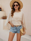 Fongt Shein Women's Shawl Round Collar Loose Personality Chiffon Shirt