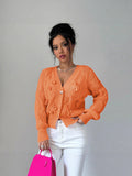 Fongt And Winter New Sweater Women's Tops Solid Color Long-Sleeved Bow Knitted Shirt Jacket