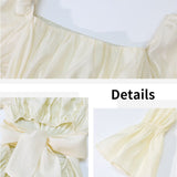 Sleeve Dress Women High Waist Sexy Backless Elegant Spring Autumn Female Vestidos Square Collar Stylish Leisure