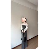 Fongt Temperament Korean Hit Color Shoulder Coat High Waist Skirt Suit Women's Summer New Fashion Temperament Two Sets