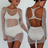 Bodycon Mesh Top Sheer Mini