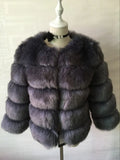 Fongt Fever Imitation Fox Fur Coat Women's Short-Sleeved Fur Coat