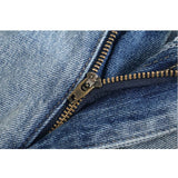 Women High Waist Loose Comfortable Jeans Fashionable Casual Knee Hole Pants Jeans Basic Black Ninth