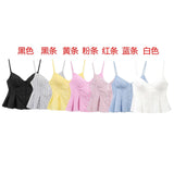 Fongt Slings Sexy Dew Single-Dripple Broad-Folded Skirt-Up Short-Form Women's Vest 2178083