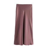 Fongt Women's Clothing INS Explosive Multi-Color Fashion Commuter Silk Stupor Feel Stubble Skirt