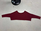 Fongt Street Style Languid Shoulders Loose Simple Leisure Long-Sleeved Shawl Hottie Umbilical Thin Top