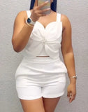 Fongt New Fashion Casual Vest Shorts Set Women's Clothing