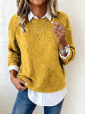 Fongt Sheintemu Autumn And Winter Long-Sleeved Round-Neck Casual Burst Sweater