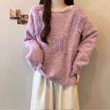 Fongt Three-Dimensional Butterfly Knitted Shirt Lazy Spring And Autumn Collar High-End Sweater Top New Spring And Autumn Winter