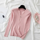 winter clothes Knitted woman sweaters Pullovers Autumn Winter Basic women's jumper Slim women's sweater pull long sleeve-Outfit