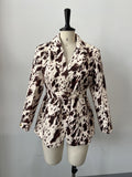 Fongt Print Long-Sleeved Blazer 2025 Autumn New Temperament Commuting Waist Jacket