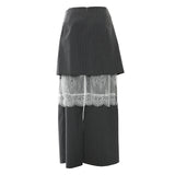 Fongt New Wearing A Variety Of Irregular Skirts Long Lace Three-Piece Casual Pants Set 1766