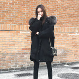 Fongt Wool Collar Cotton Coat Winter Coat Woman 2025 Fat Mm Korean Version Of The Student Thick Thin Long Ins Cotton Suit