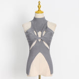 Fongt Waistcoat Women 2025 Spring New Hollow Kinesith Sling Sling Vest