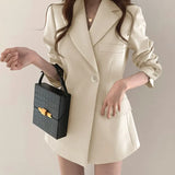Fongt Shoulder Loose Thin Black Small Suit Jacket Woman 2025 New Korean Long-Sleeved Suit Top