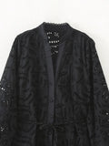 New Hollowed-Out Embroidery Loose Version Cotton Dress 4786246-Outfit