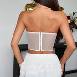 Fongt Three-Dimensional Gold Wire Double Embroidery Net Cloth Steel Ring Rubber Bone Sexy Hottie Corset R170