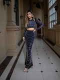 High-End Women's High-Rise Half-Dress Two-Piece Hot Diamond Chain Sexy