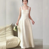 Fongt Certificate Beautiful Engagement Dress Can Wear A Simple Temperament Bow To Waist French Sling Dress