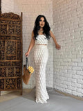 Fongt East New Women's Fashion Sling Two Sets Of Scales Designed Sweet Spicy Half-Dress Set Elegant