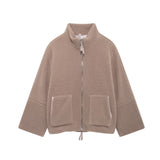 Fongt Explosion Women's Street Fashion With Loose Zipper Coat