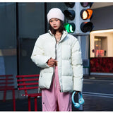 Winter New Korean Version Pure Color Thick Cotton-Padded Jacket Trend Loose Version Removable Sleeve Vest Cotton-Padded Jacket Two Wear Men-Outfit