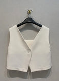 Single Button Ropa Mujer Sleeveless Top Spring Summer Clothes Japanese Simple Tanks & Camis Fashion Ins Women 2024 Tops-Outfit