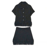 Fongt Women's Dress 2025 Fashion Suit High-Waist Mini Skirt Tuxedar T-Shirt Knitted Dress Comfortable Casual Style