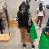 women's jacket spring 2022 Printed zipper Long Sleeve vintage racing jacket Sport Style Woman bombers jacket ropa