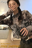 Sleeve T-shirts Women Tie-dye Printed Summer Sun-proof Cropped Tops Fashion High Street Gauze Korean Style Chic Teens