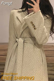 Women Wool Coat Fashion Winter Coat Women Clothing Short Basic Jacket Casual Belt Ladies Woolen Coats Manteau