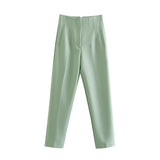 Fongt And Summer 2025 New Fashion Multi-Color Pendant High-Waisted Halon Casual Suit Pants